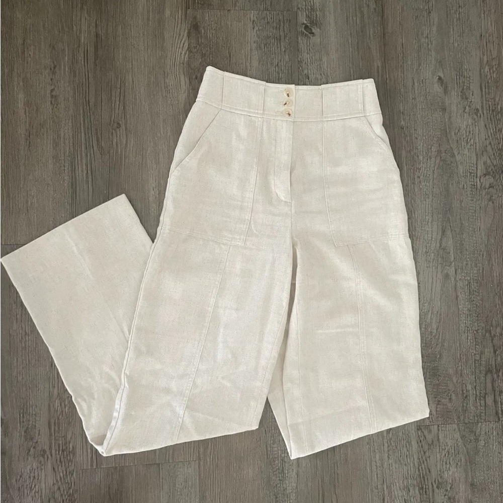 Express Cream Wide Leg Pants